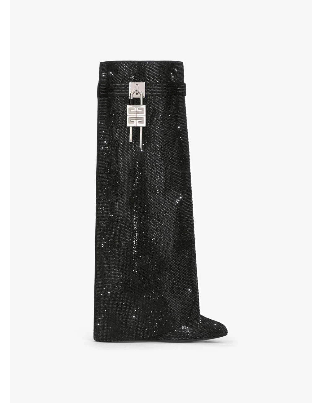 Rhinestone Padlock Shark Boots