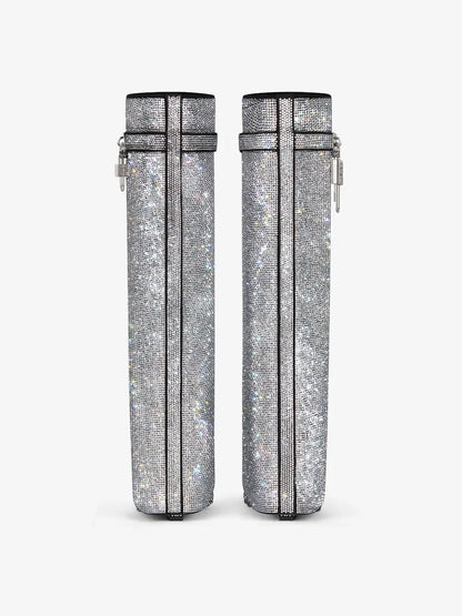 Rhinestone Padlock Shark Boots